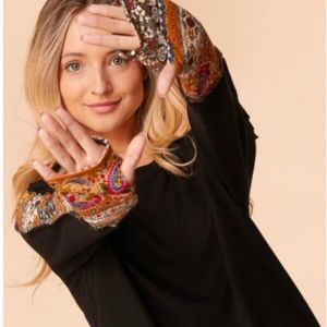 Long sleeve top with thumb holes
